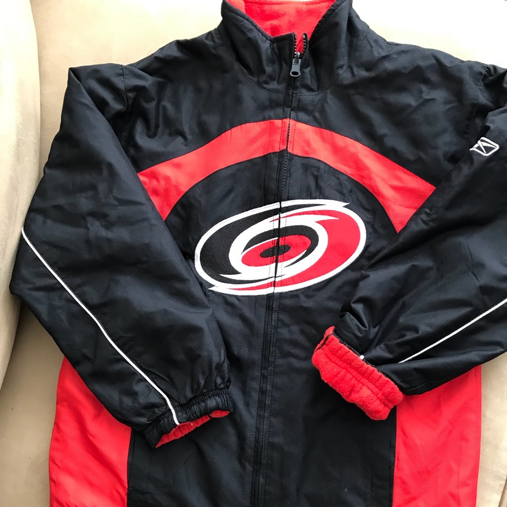 Boys 10/12 Carolina Hurricane reversible jacket